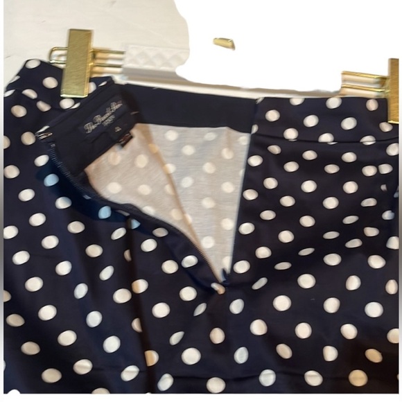 j.crew Polka Dot mini skirt in navy & white | size 4 - Picture 9 of 9